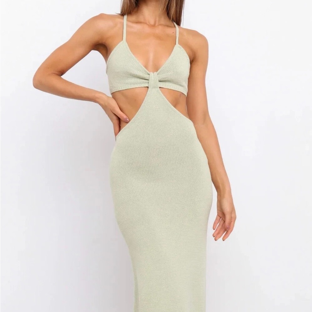 Petal and Pup Hailey Tie Back Cut Out Waist Knit Dress - Picture 10 of 12